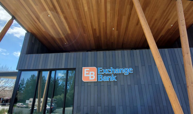 Exchange Bank, Sonoma County branch exterior.