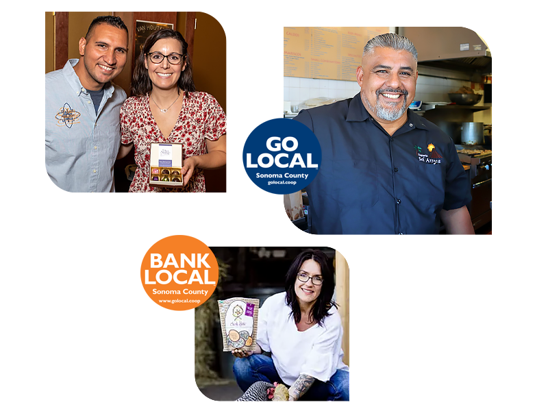 Exchange Bank of Sonoma County featuring local employees and local customers.